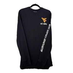Champion West Virginia Mountaineers Long Sleeve Shirt Navy Blue Mens XL